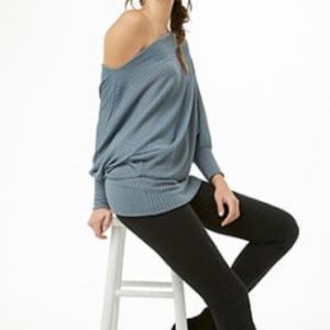 Off-the-shoulder knit top